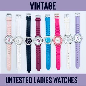 8 Used Untested Assorted Ladies Watch Lot / Bundle